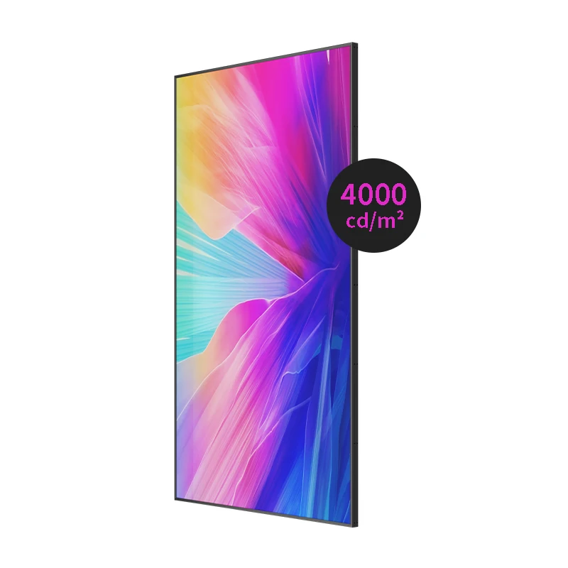 55 Inch High Brightness Hanging Window Display Advertising, 2500nit 4000 Nit Facing Window LCD Digital Signage and Displays