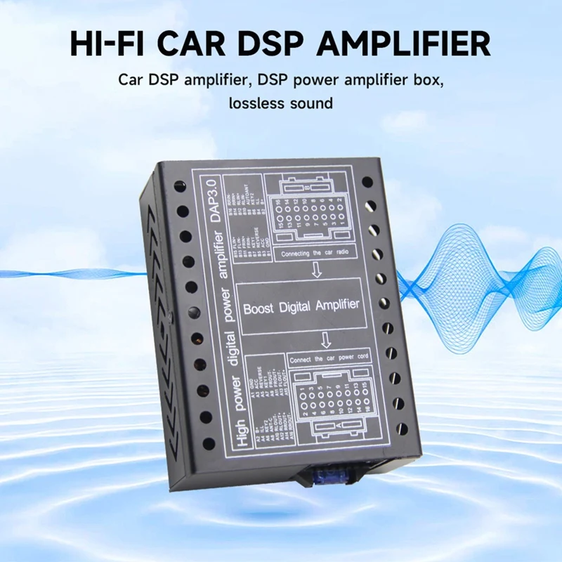 مضخم صوت ستيريو DSP لنظام Android ، معالجات صوت رقمية ، معزز hi-fi ، ترقية بدون فقد ، 4x60W ، DC 12V