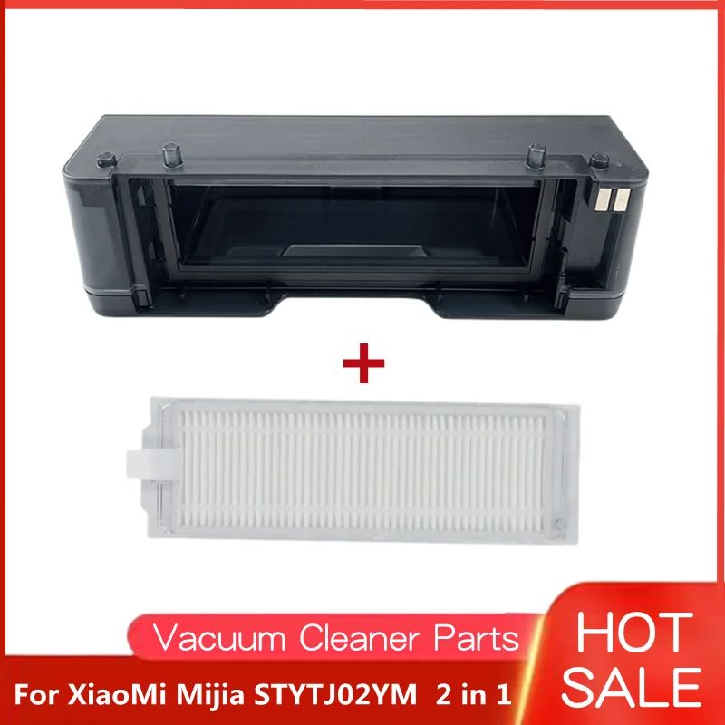 For XiaoMi Mijia STYTJ02YM MVXVC01-JG 2 in 1 Water Tank Dust Box Accessories With Hepa Filter Robot Vacuum Cleaner Parts