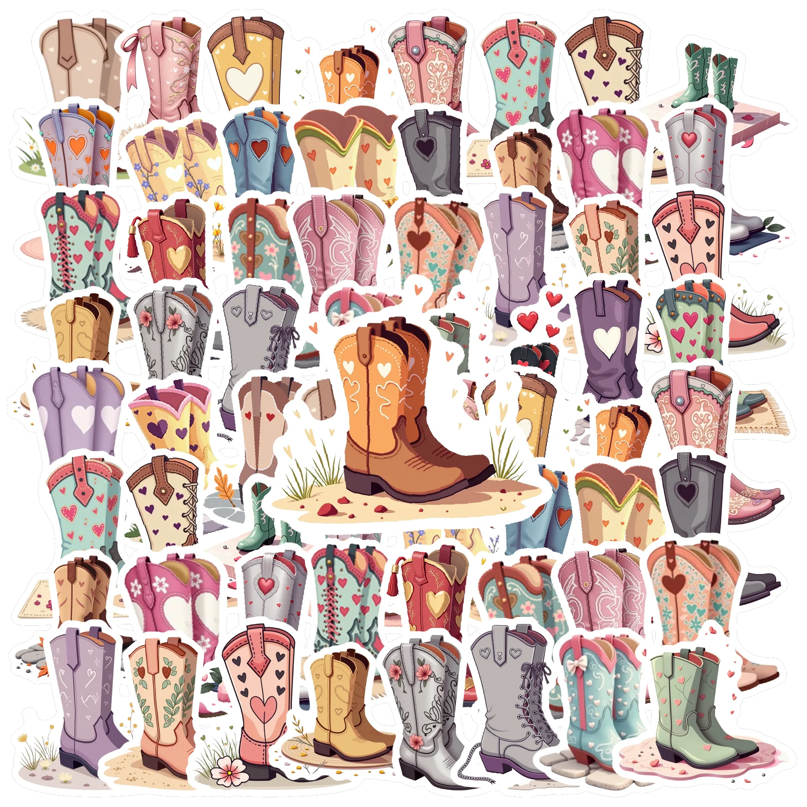 35pcs-100pcs Cute Stickers Cartoon Cowboy Stickers Stickers For Suitcase Fridge Phone Luggage Laptop Guitar Car Sticker