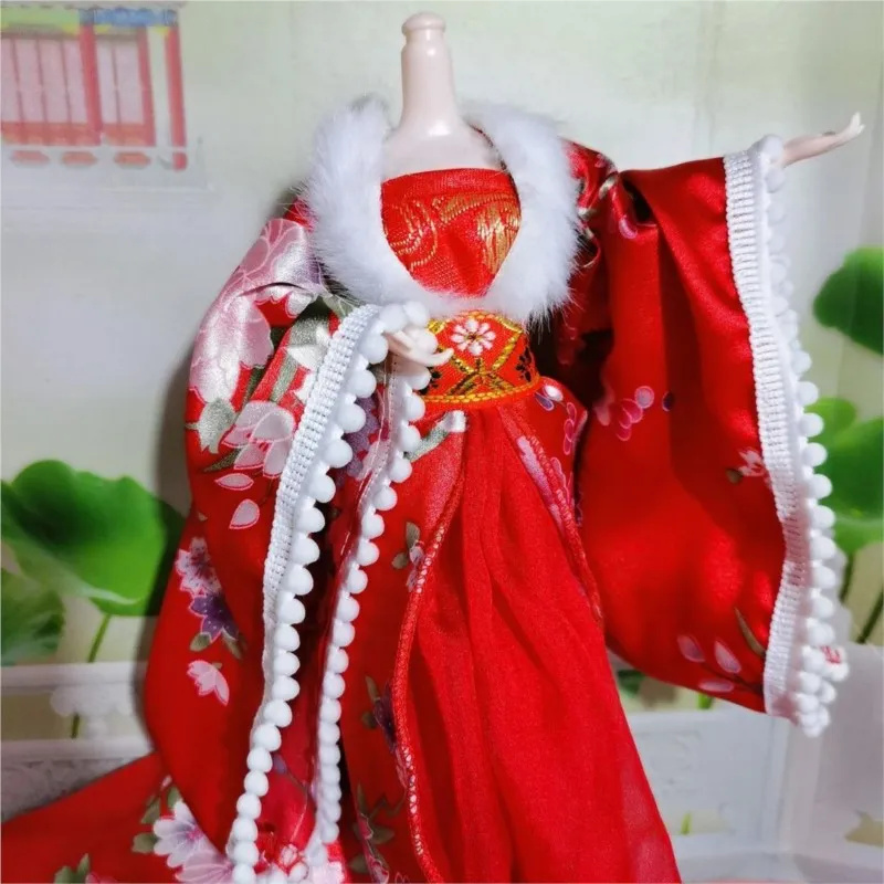 

Новая креативная кукла BJD 30 см в стиле древнего Ханьфу, ручная работа, антикварная одежда Ханьфу, ретро-аксессуары для куклы Ханьфу LJ317