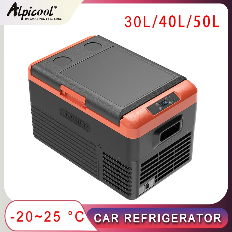 Alpicool 30L/40L/50L Car Refrigerator 12/24V  Fast Cooling Portable Freezer 110V 220V Compressor Fridge Camping Outdoor Home Use