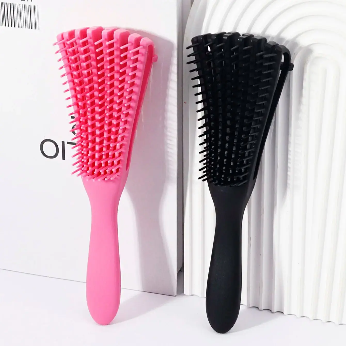 قطعتان من فرشاة تدليك فروة الرأس على شكل الأخطبوط - مضادة للكهرباء الساكنة، تصميم تهوية مجوفة، تمشيط لطيف، خاصة للشعر المستعار الحقيقي #1