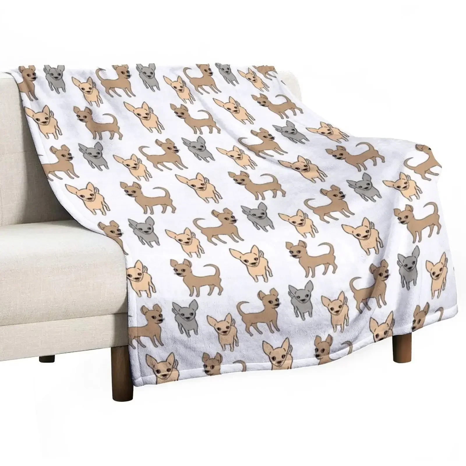 Chihuahua chihuahuas 2 Throw Blanket Soft blankets and throws Furry Sofa Blankets