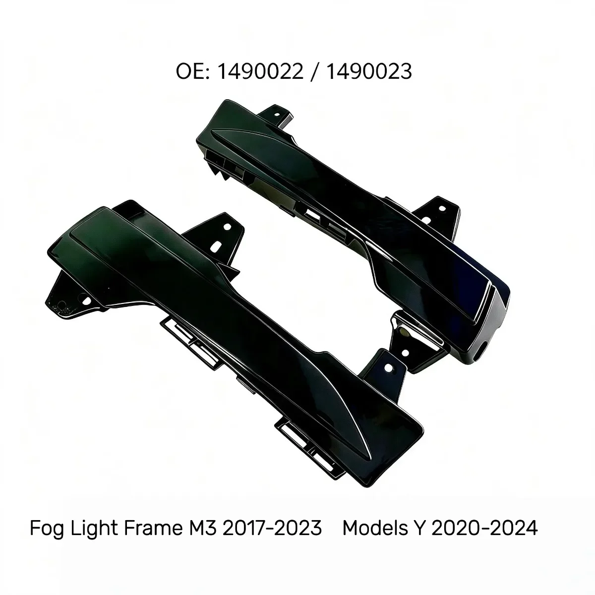For Tesla Model 3 2017-2023 Model Y 2020-2024 Lower Bumper Fog Light Cover Fog Light Frame Lamp Sha