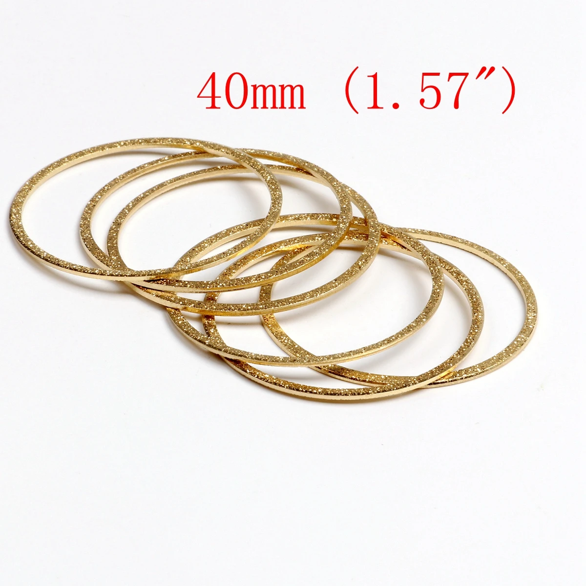 Hammergeprägte Messinganhänger, ringförmige Verbinder, Zubehör für DIY-Ohrringe, Halsketten, Armbänder, Schmuckherstellung, Schmuckzubehör – Detail 5