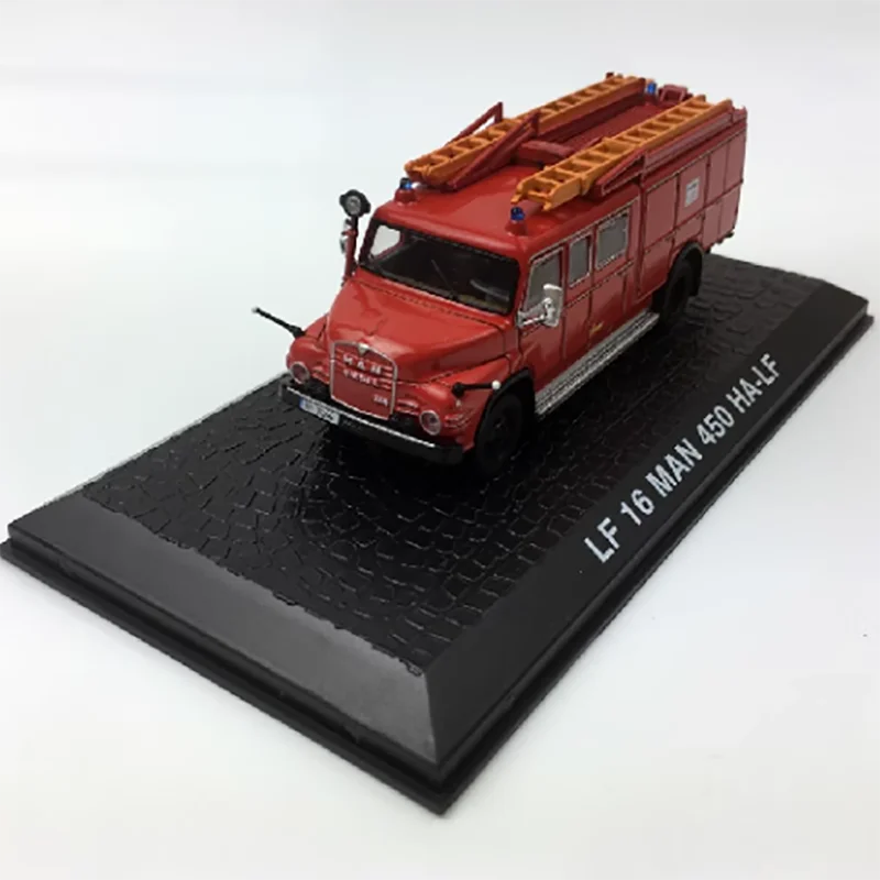 Diecast escala 1:72 lf 16 man 450 HA-LF modelo de carro de liga de motor de bombeiros acabamento simulação coleção presente brinquedos exibição estática