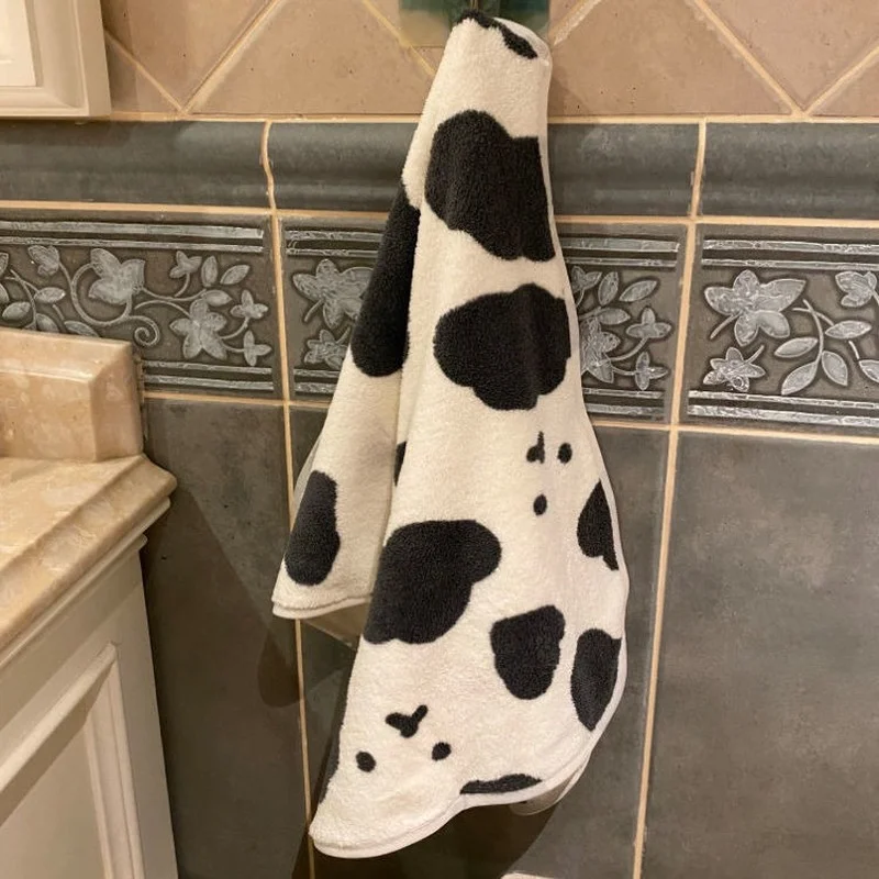 Cute Coral Fleece Face Towel Students Bathroom Washcloth 35x75cm Soft Super Absorbent Toalla Household Ins Korean Style