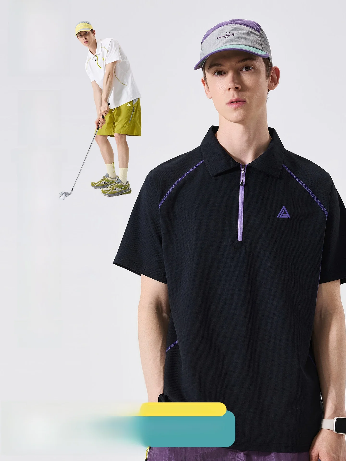 t-shirt-d'ete-pour-homme-lazy-day-a-sechage-rapide-a-manches-courtes-design-sportif-contraste-en-tissu-polyester