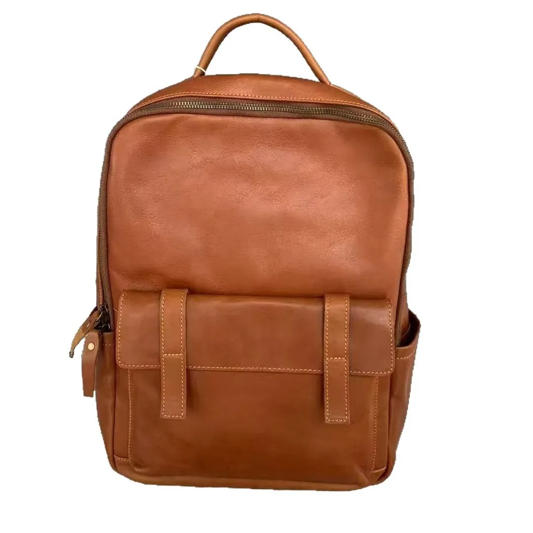 

2026 новый деловой мужской рюкзак, кожаный рюкзак, уличный мужской и женский повседневный простой большой рюкзак, сумка для компьютера, дорожная сумка