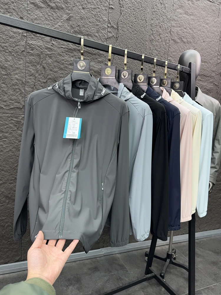 

Faionable ex Пара UPF50 Солнцезащитная одежда Уличная летняя дышащая повседневная куртка с капюшоном Женская и мужская Pampa&