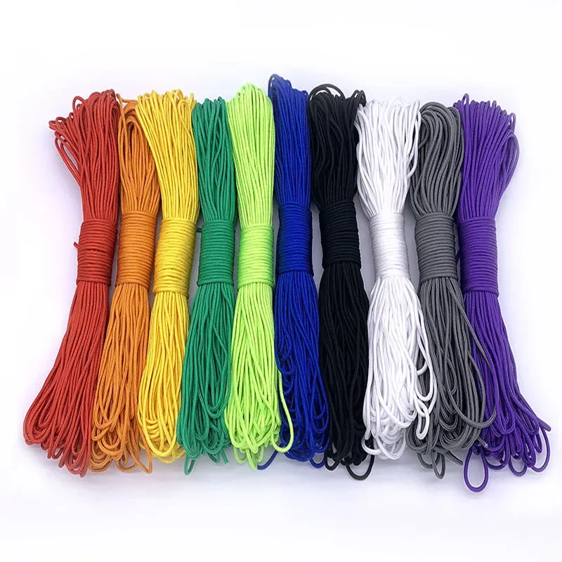 Dia 2mm One Stand Cores Paracord  Survival Parachute Cord Lanyard Camping Climbing Rope Hiking Jewelry Making Wholesale Edc bead