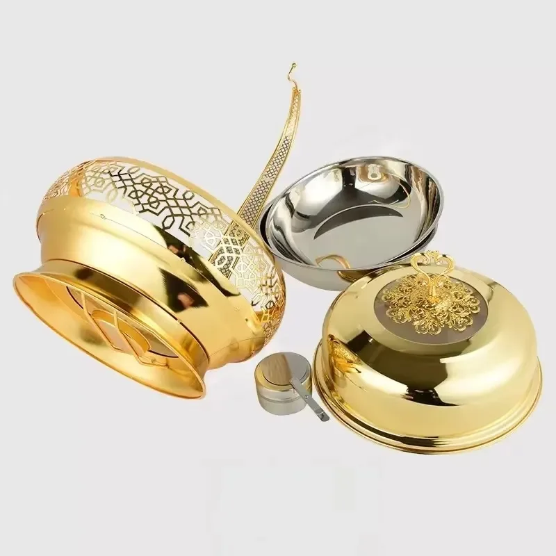 8L Stainless Steel Buffet Warmer Gold Chafing Dish for Hotel Wedding Catering Food Service Equipment Commercial Heating Tray