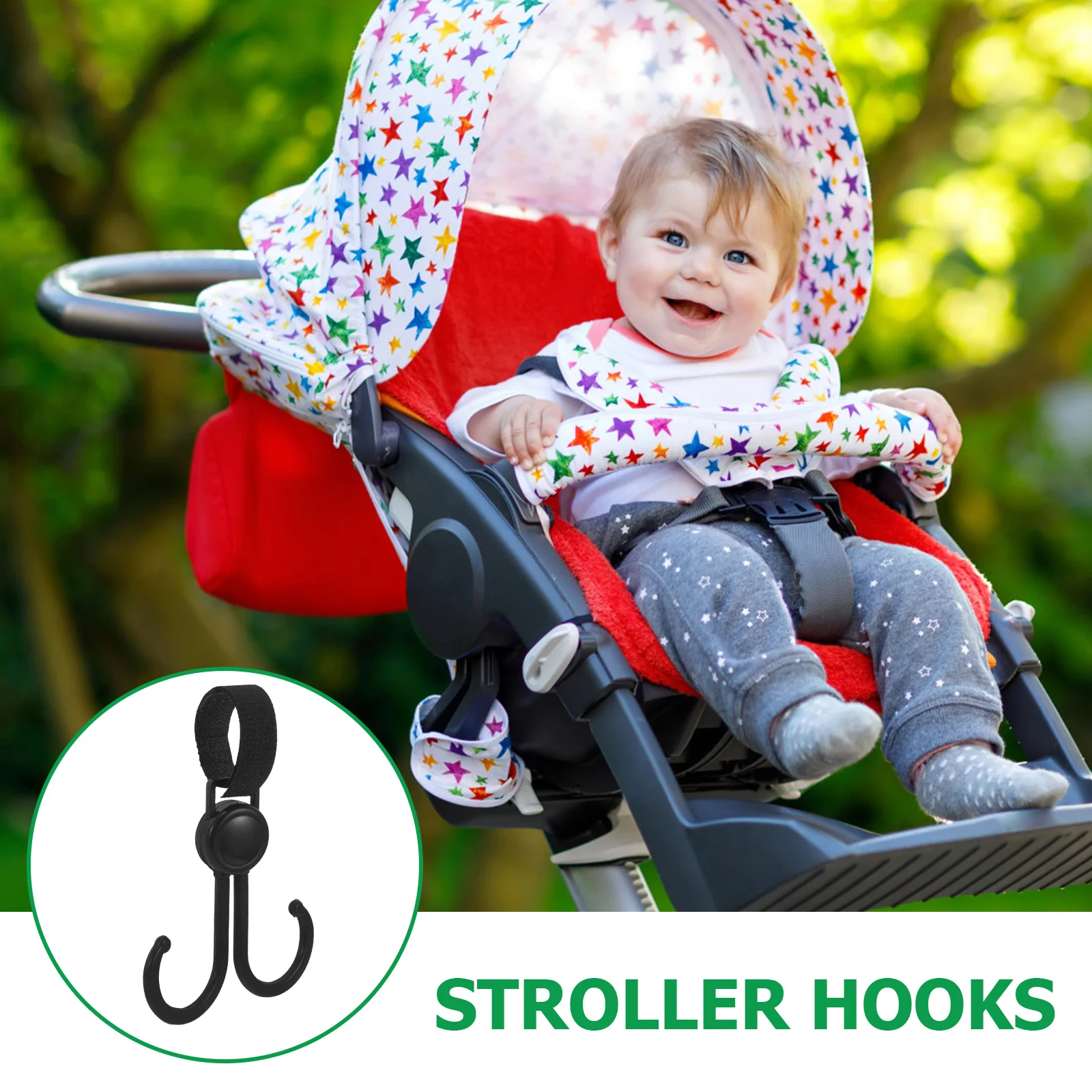 10 pçs fortes ganchos de carga grandes cabides de saco de compras para carrinhos de bebê veículos elétricos universal durável prático