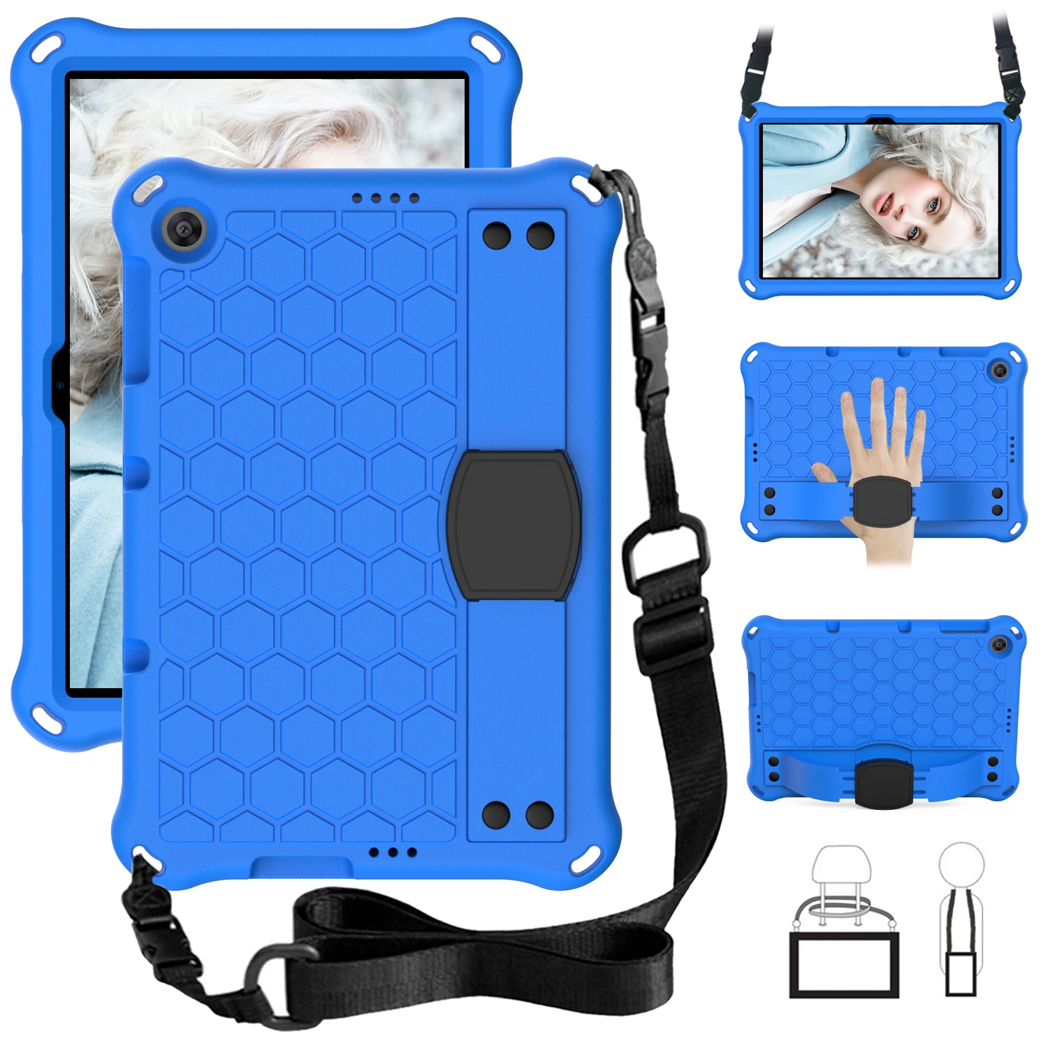 Case For Huawei Matepad 10.4 SE 10.1 T10 9.7 T10S 10.1 MediaPad T3 10 T5 10.1 M6 8.4 M5 Lite 8.0 T8 Stand Cover for Honor Pad X8