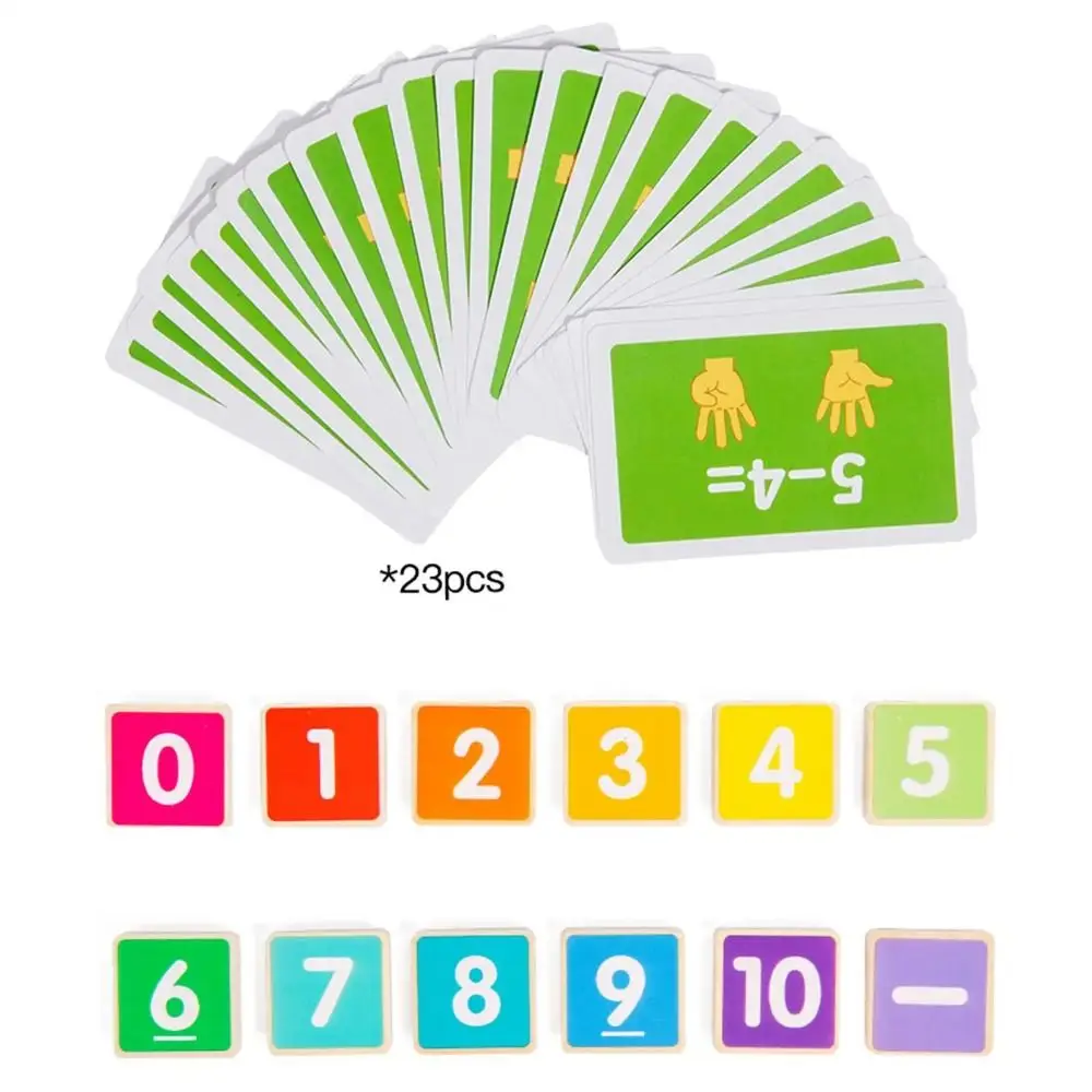 Orologio Montessori Operazione delle dita Giocattolo per bambini Giocattoli educativi Modello Orologio Numeri delle dita Giocattolo matematico Puzzle portatile