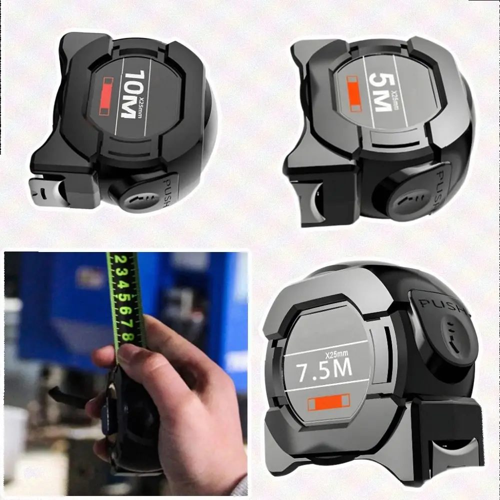 High-Visibility Self-Locking Steel Tape Measure: For Durable Accurate For Night Wear-resistant Resistant Measuring Tape