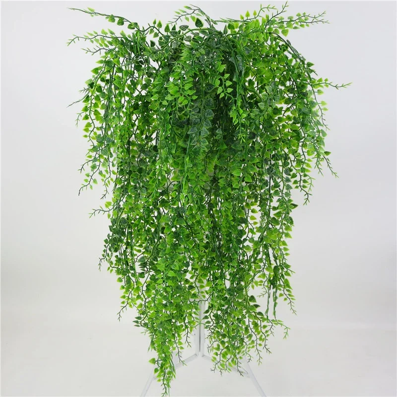 

Artificial Plant Vines Wall Hanging Rattan Leaves Branches Fake Silk Ivy for Outdoor Garden Home Décor