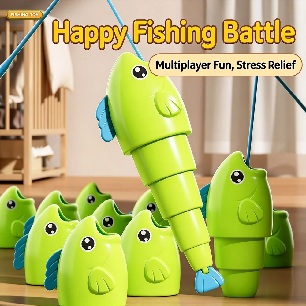 Fishing Battle Board Game Kid Fish Body Stretchable Long Short Competition Fun Family Party Interaction Social Table CreativeToy