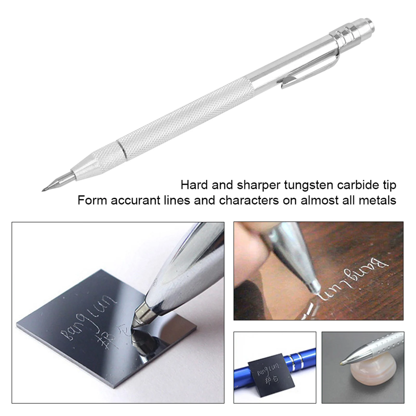 Schnitzstift, Keramikreißer, starker magnetischer Anreißstift, gerändelter Aluminiumgriff, Wolframkarbidspitze, Anreißstift, Glasmarker
