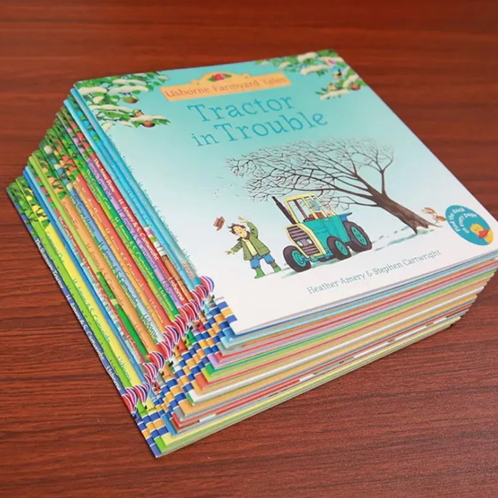 20 Stuks/1Set Engelse Kinderen Baby Verhaal Boek Boerenerf Verhalen Serie Boerderij Voor Kinderen Jongen Meisje Leren 15X15Cm Usborne Prentenboeken