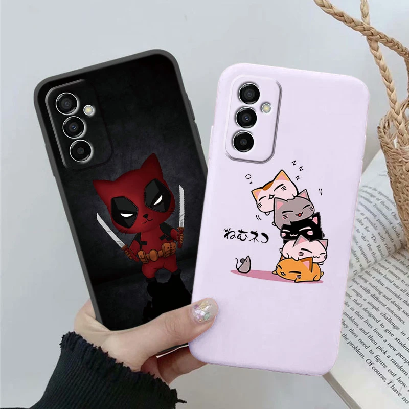 For Samsung Galaxy M23 5G F23 Phone Protective Couqe Silicone Back Cover For Samsung M23 Lovely Little Dinosaurs Owls Shell Bags