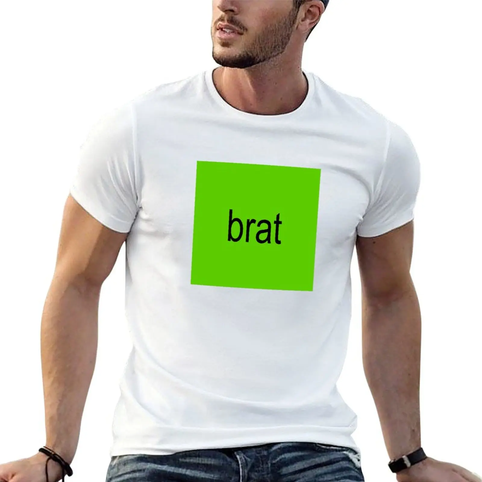 

brat charlie xcx T-Shirt cotton tshirt 100% t shirts for man graphic vintage T-Shirt