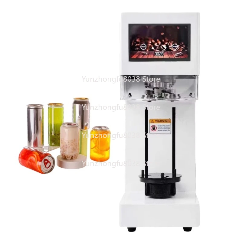 Leading Technology, Automatic Non-rotating Can Sealing Machine, Coffee Bubble Tea Can Sealing Machine