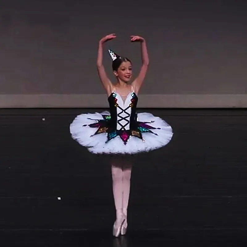 

Professional Ballet Tutu Child Kids Girls Adulto Harlequinade Pancake Tutu Multicolor Classical Ballet Costumes Ballerina Dress