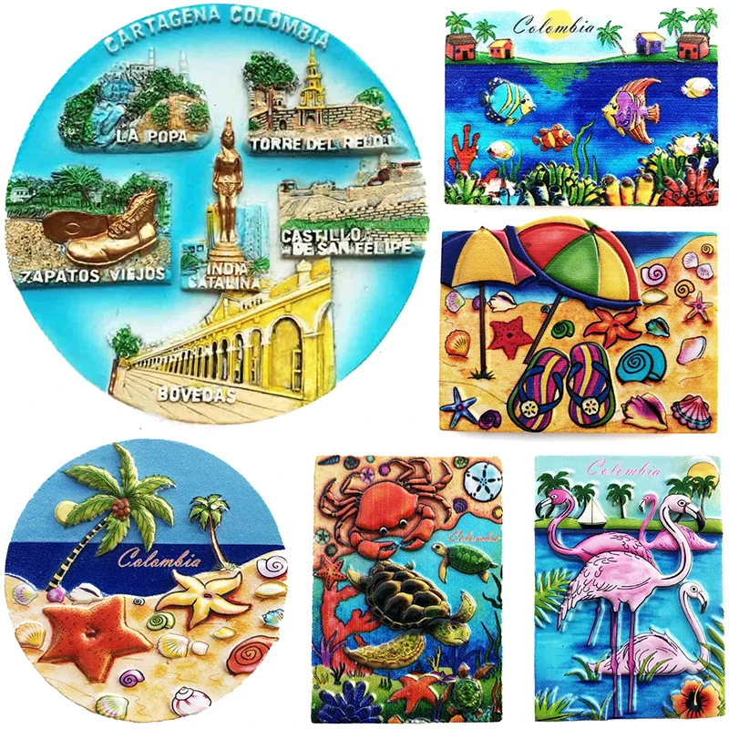 

Магниты на холодильник Colombia, Картахена, туристические сувениры, наклейки на холодильник, подарки на день рождения, магнитные наклейки
