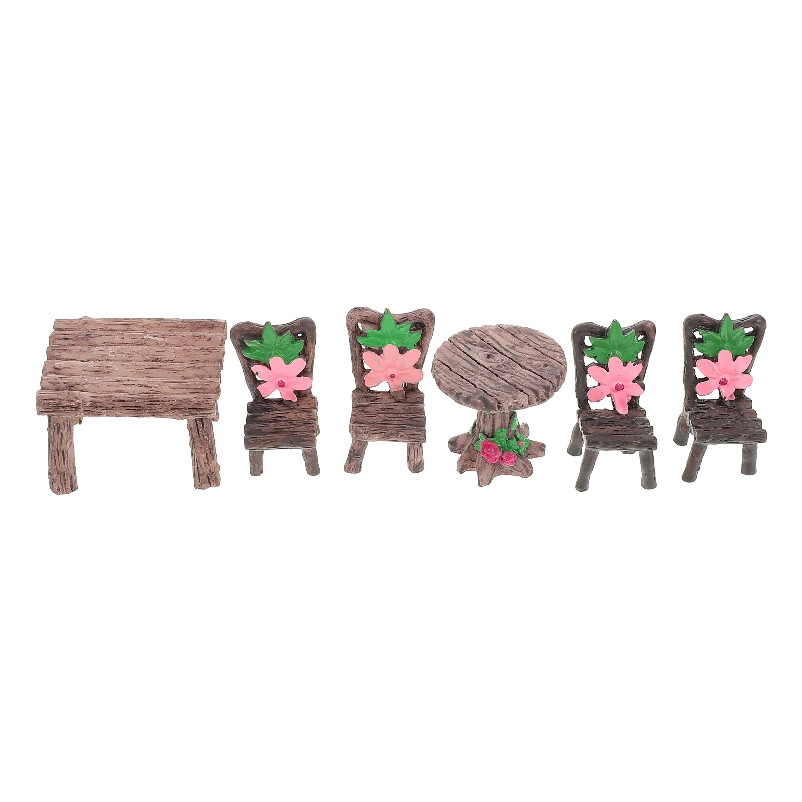 

2 set Moss Micro Landscape Ornaments 2 Sets Miniature Furniture Resin Craft Supplies Dollhouse Accessories Mini Garden Buildings
