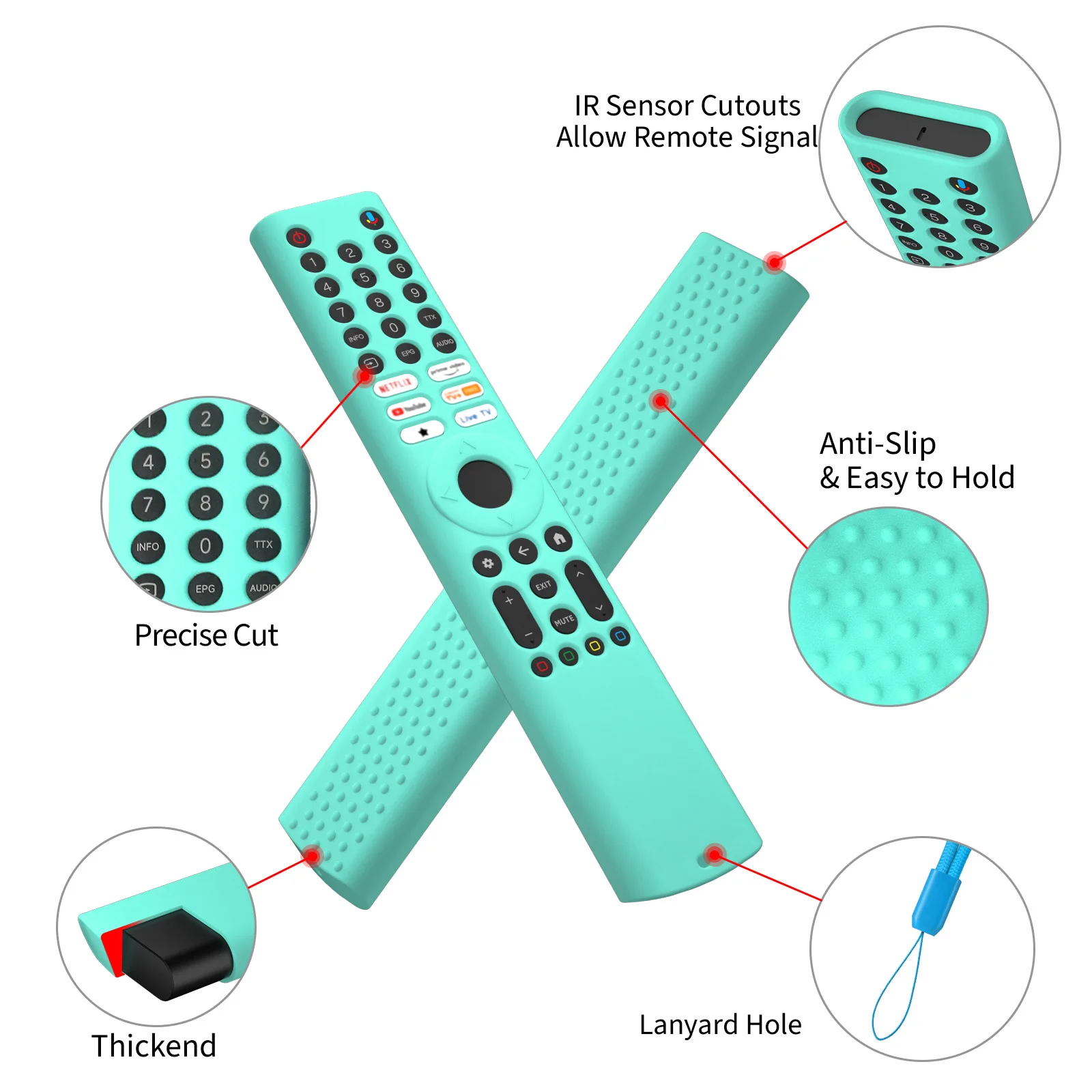 Silicone Case for Xiaomi TV A Pro Remote - Anti - Slip, Drop - Resistant & Washable Protection