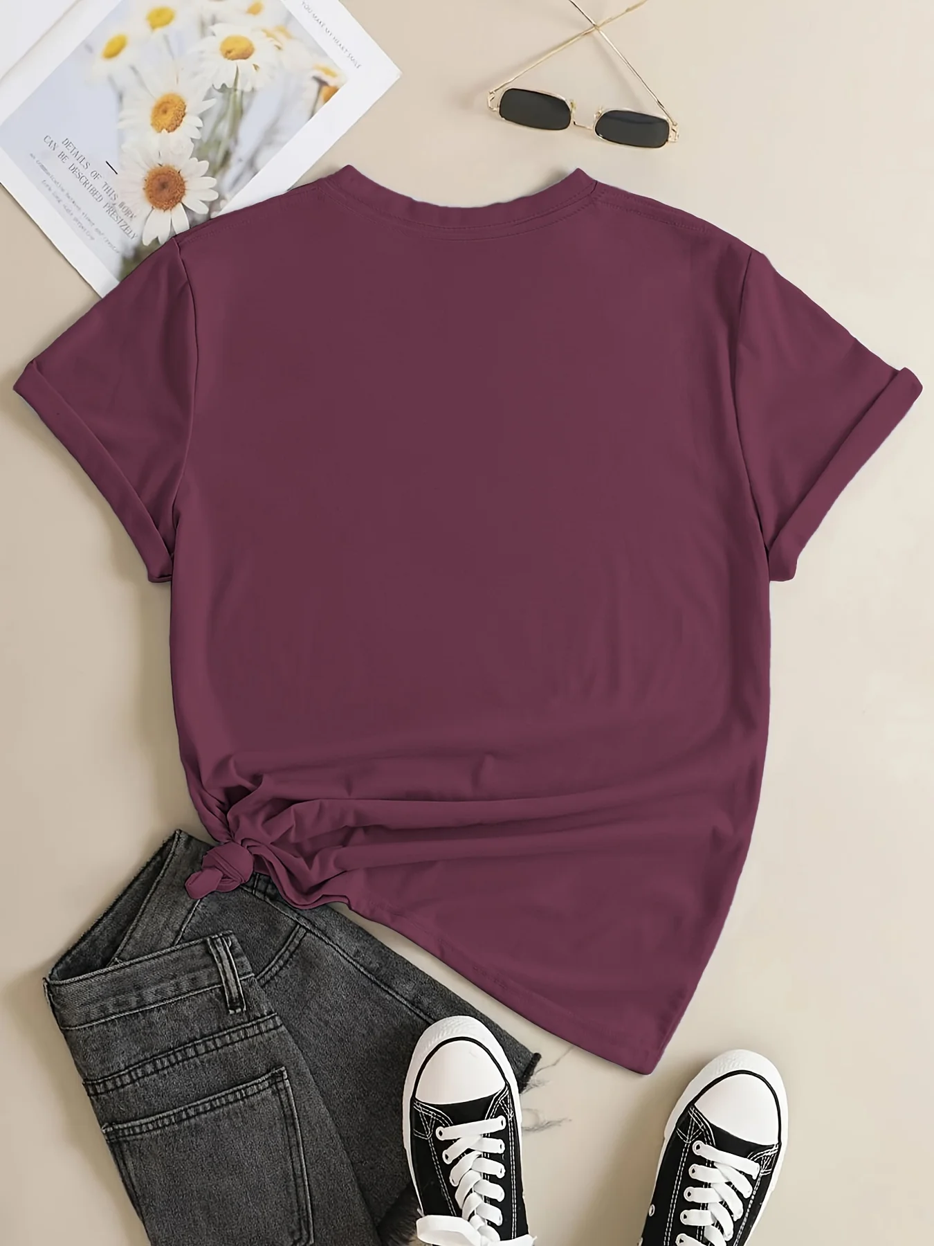 Cartoon Axolotl Print T-Shirt, Short Sleeve Crew Neck Casual Top For Summer & Spring, Women\'s Clothing
