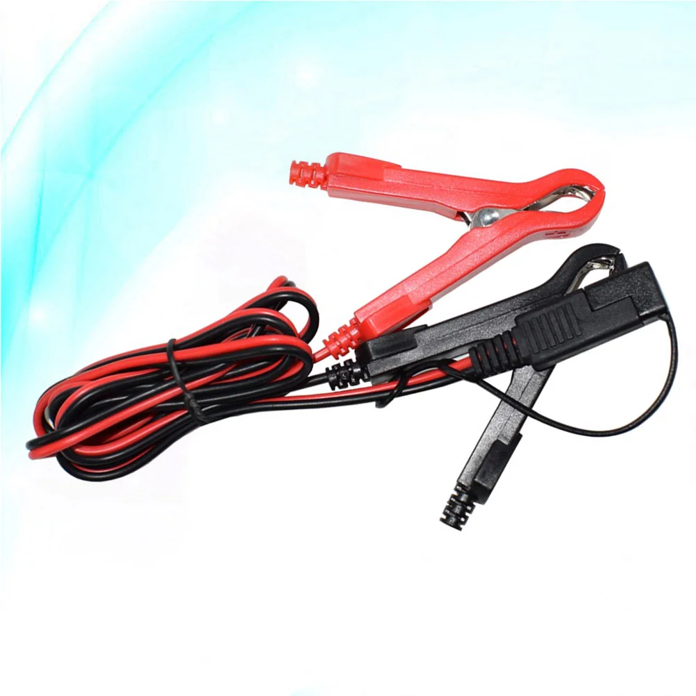 100cm Motorcycle SAE to Alligator Clips Adapter Cable 12V 10A 18AWG Charging Wire Power Supply SAE to Alligator Clips Ad