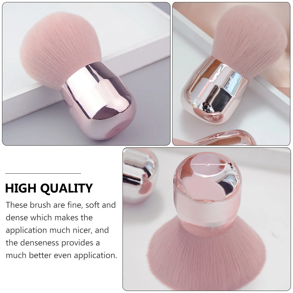 Pink Makeup Brush Tool Powder Foundation Loose Face Mushroom Shape Blusher Tools