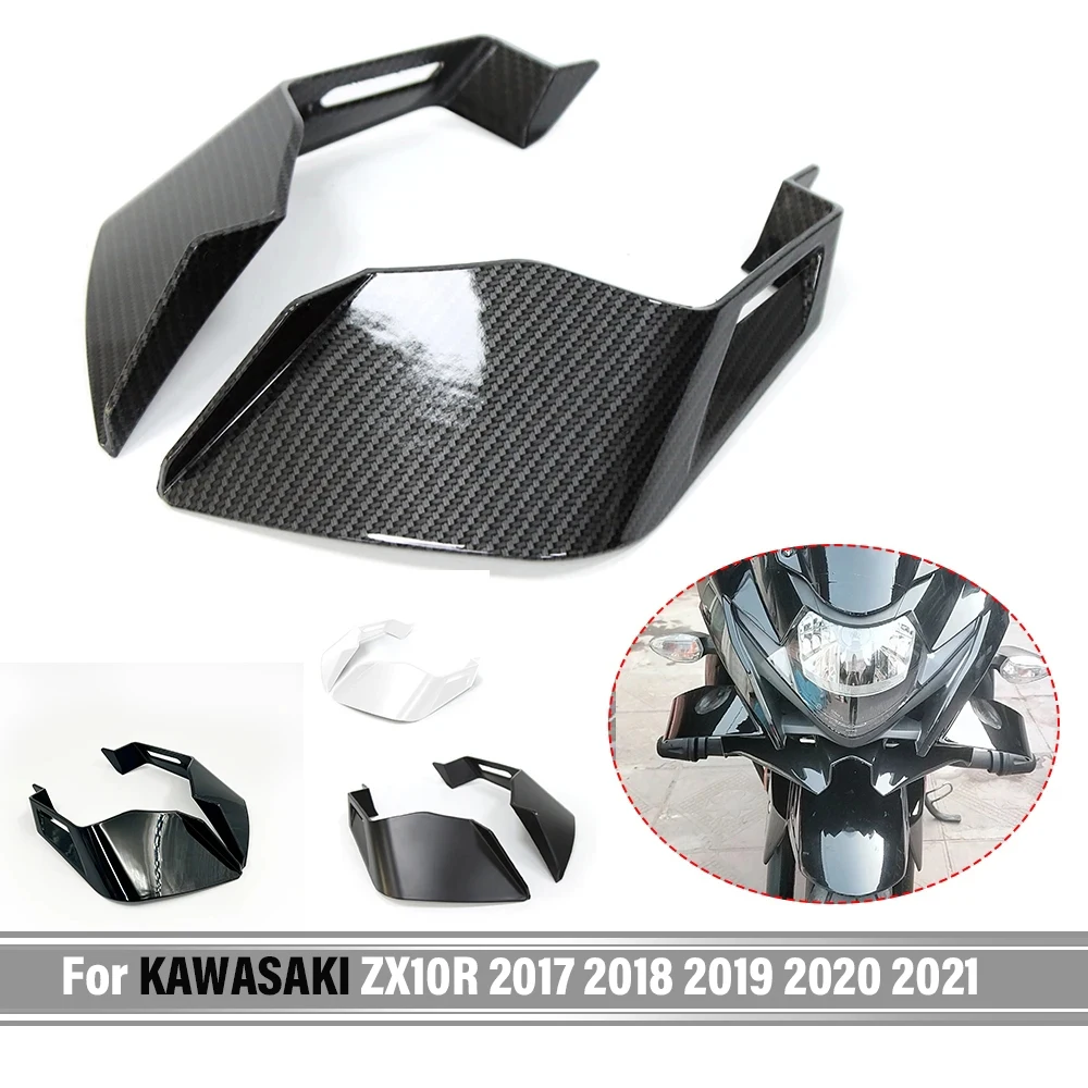 

For KAWASAKI ZX10R ZX-10R 2017 2018 2019 2020 2021 Motorcycle Fairing Parts Kit Fixed Winglet Aerodynamic Wings Spoiler