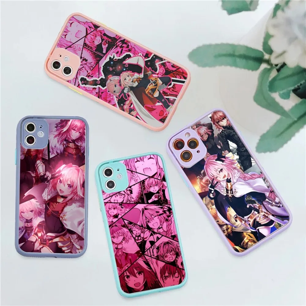 Astolfo Anime Girl Phone Case for iPhone 14 11 12 13 Mini Pro Max 8 7 Plus X XR XS MAX Translucent Matte Cover