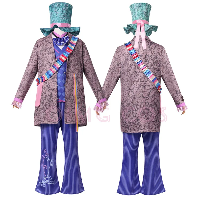 

Alice in Wonderland Mad Hatter Cosplay Costume Tarrant Hightopp Uniform Halloween Anime Party Costumes Masquerade Women Game