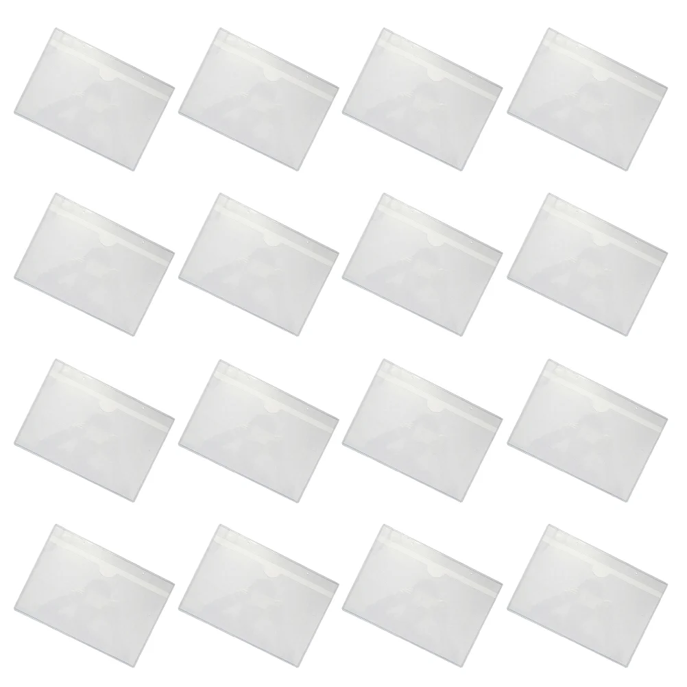 20 Pcs Cards Self-adhesive Pocket Pockets Business Index Sleeve Plastic Sleeves