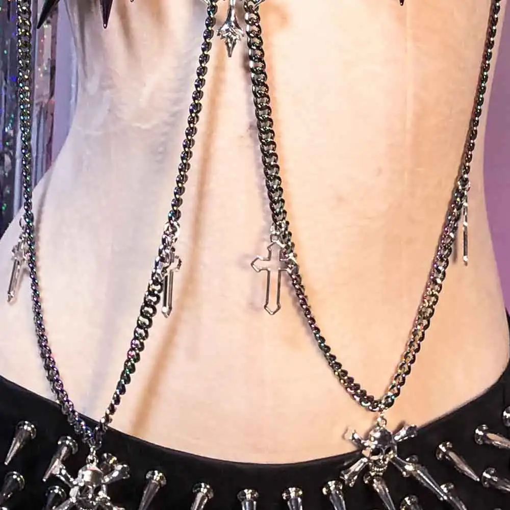 

Готический Танк 80-х Harajuku Y2K Холтер Камзол Топы Гранж DIY Kawaii Панк Рок Гот 90-х Электронные девушки Ручная работа Фея Эко Эмо