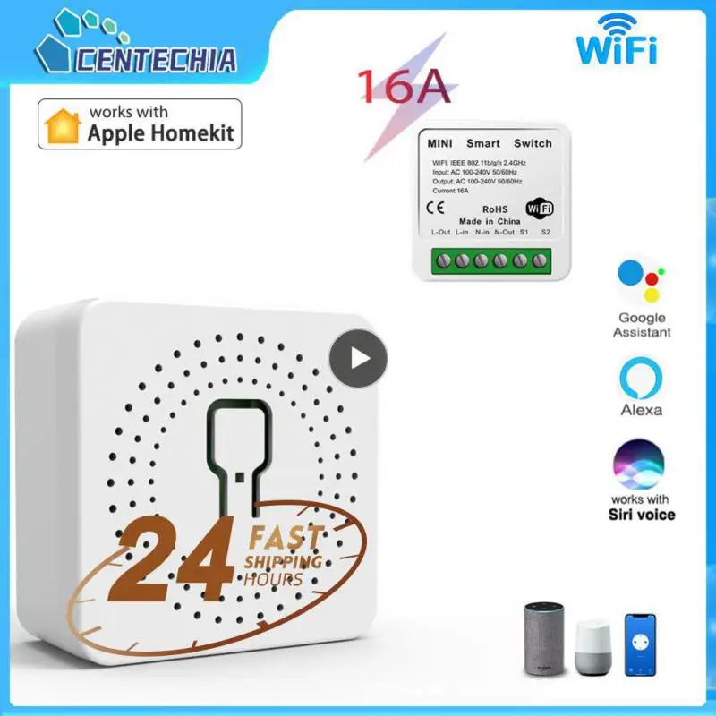 

1~8PCS Disconnector Mini Breaker Remote Control Switch Wifi 16a On-off Device Smart Home Cozylife And Homekit