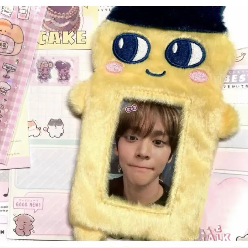 Japanse Cartoon Pluche Kaarthoes Tamagotchi Mametchi Mimitchi Meisje Polaroid Foto Ansichtkaarthouder Tas Hanger Rits Decoratie