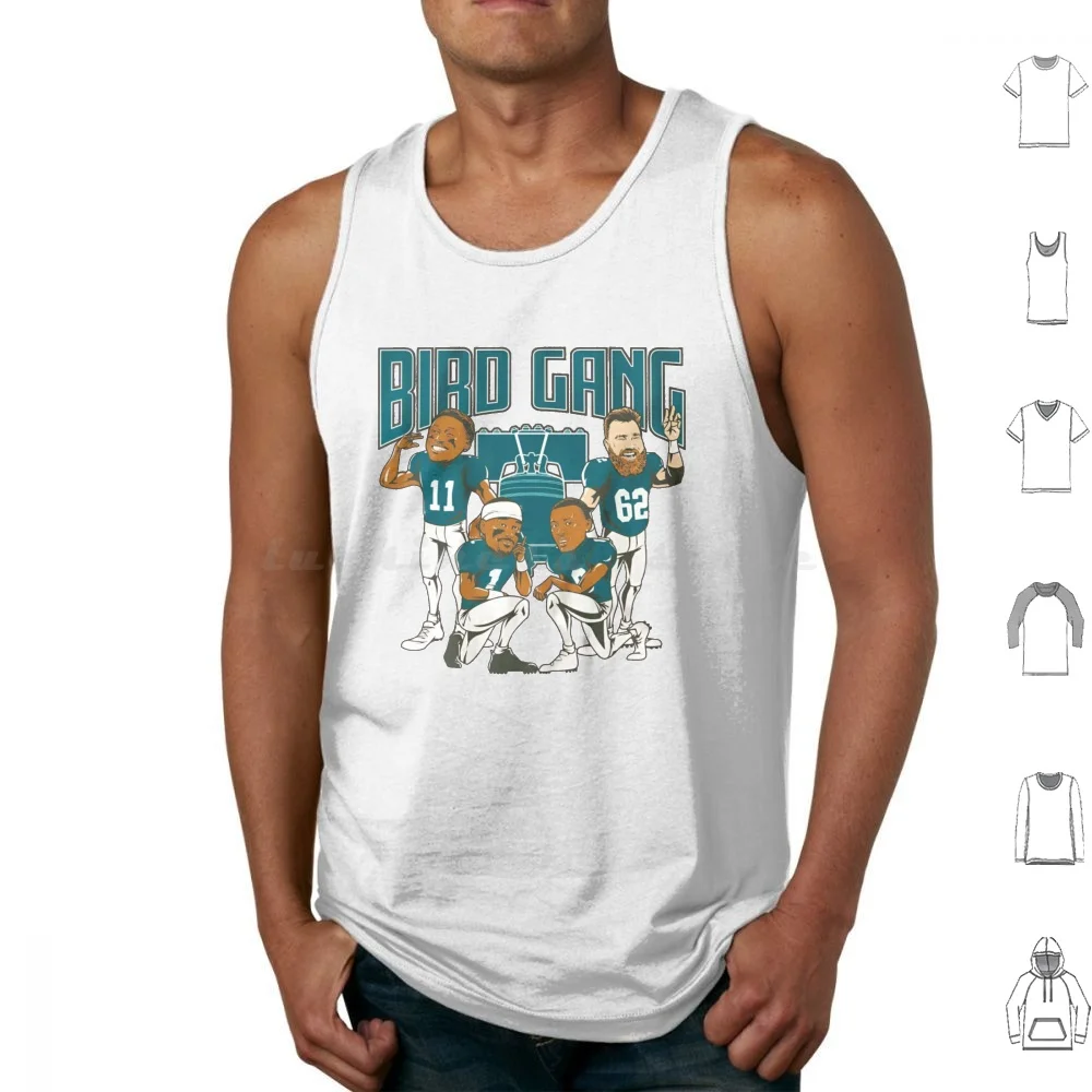 Bird Gang Philadelphia 2023 Tank Tops Print Cotton Football American Football Philadelphia Philadelphia 2023 Fly Fly Go