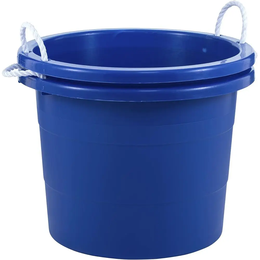 

Rope Handle Storage Tub, 19 Gallon, Blue, Pack of 2