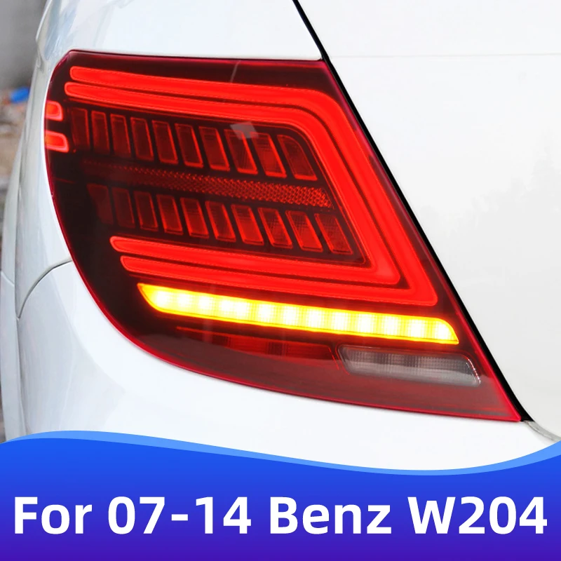 modified LED Tail Lights For Benz W204 Tail light for 2007-2014 Benz C180 C200C300 Dynamic Turn Signal Lamps Fog Brake Reversing