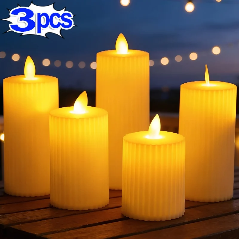 

Светодиодные электронные свечи, романтические беспламенные лампы-свечи, создающие теплый свет, на батарейках, для свадеб, дней рождения и вечеринок