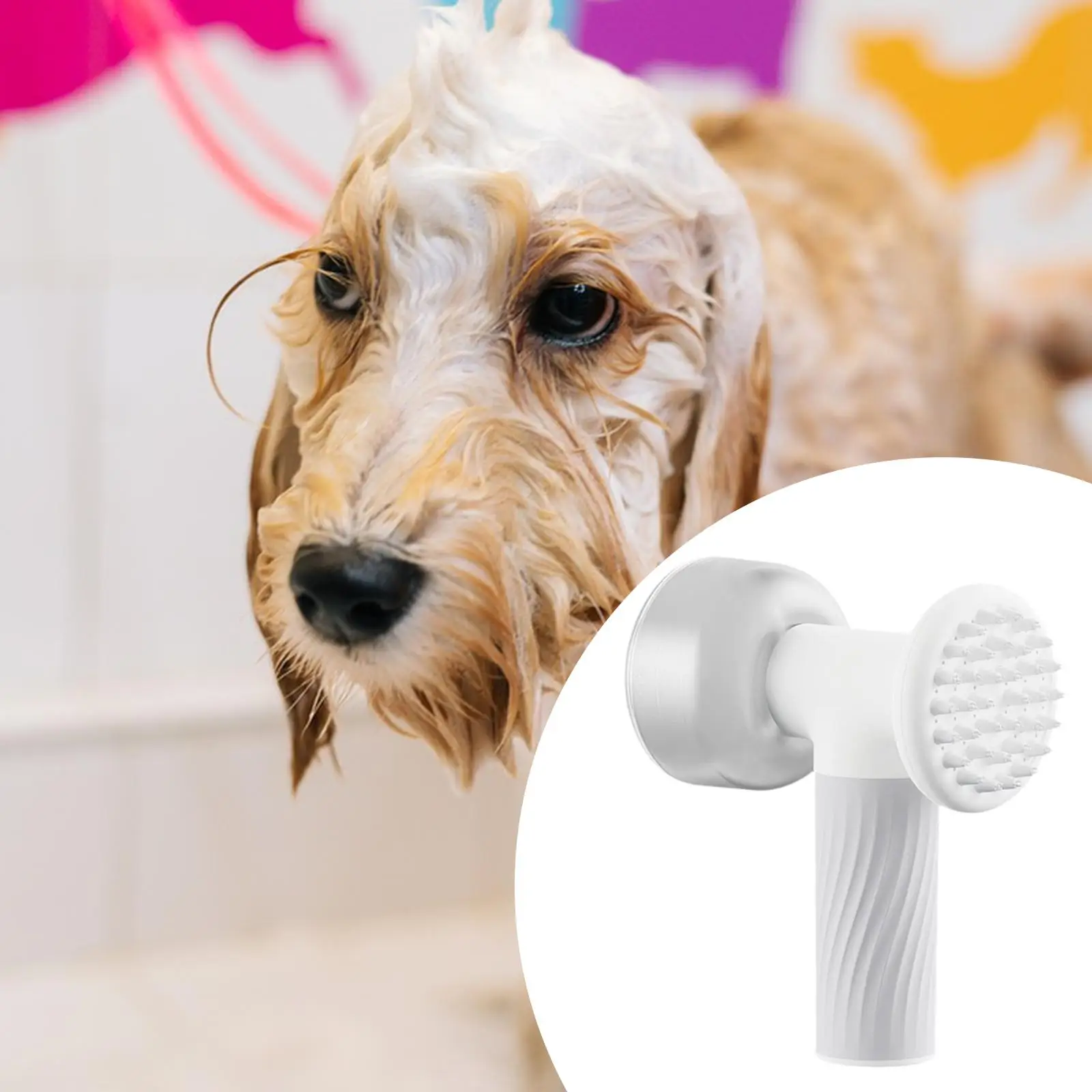 

Dog Cat Bath Brush Portable Rechargeable Waterproof Low Noise Pet Supplies