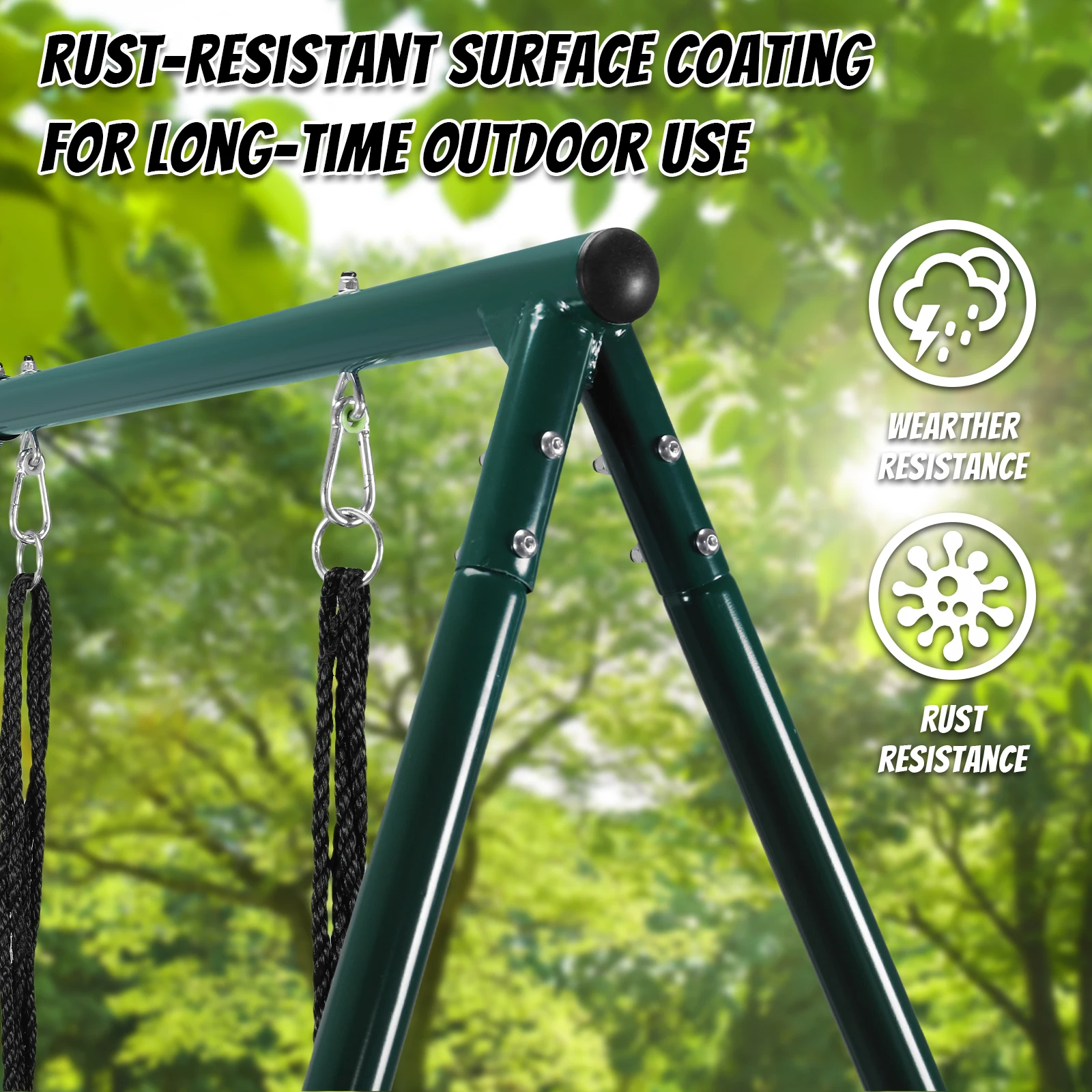 Multi-Purpose Swing Frame Wear Resist Triangular Frame Hammock Rack Multi-Purpose for Universal Swing Soft Board Swing