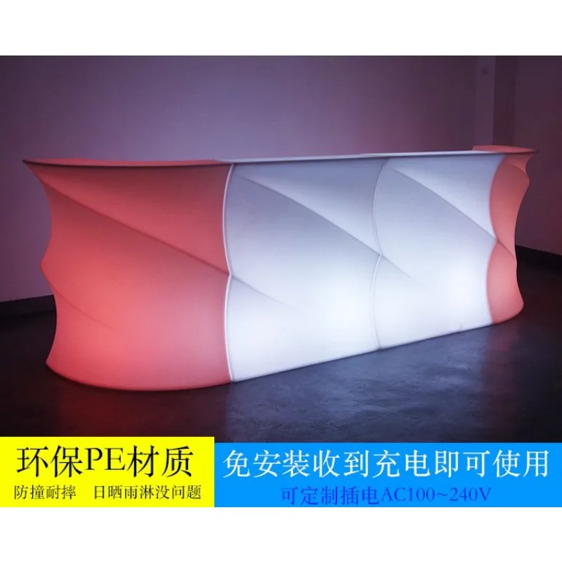 Wholesale European bar LED luminous bar cabinet, corner outdoor cocktail casual table