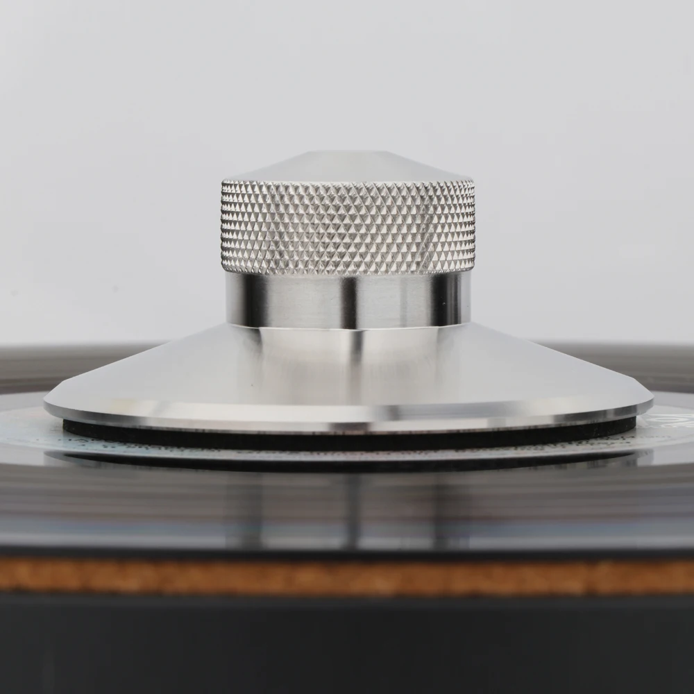 Lp380 lp gravador de mesa giratória de vinil 380g braçadeira de peso de aço inoxidável estabilizador vibração com nível completo cnc usinado alta fidelidade diy
